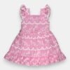 Lace Trimmed Flutter Dress