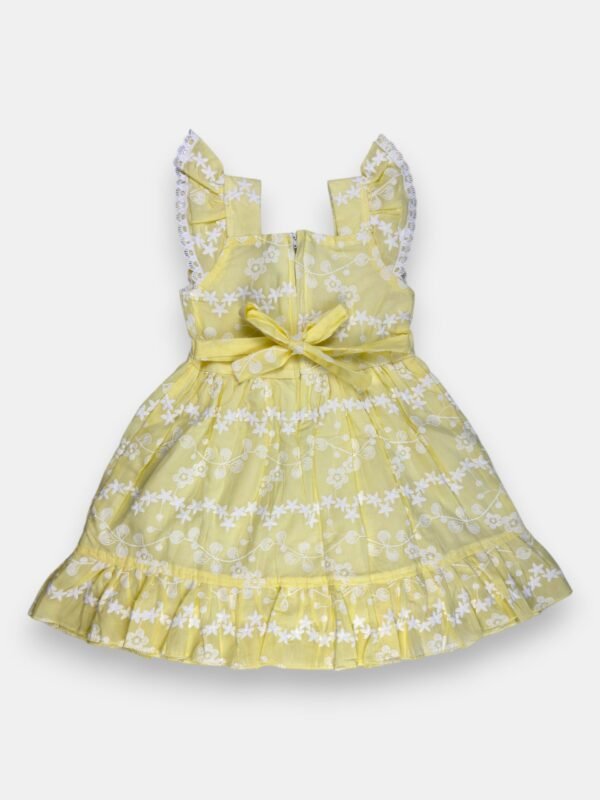 Lace Trimmed Flutter Dress