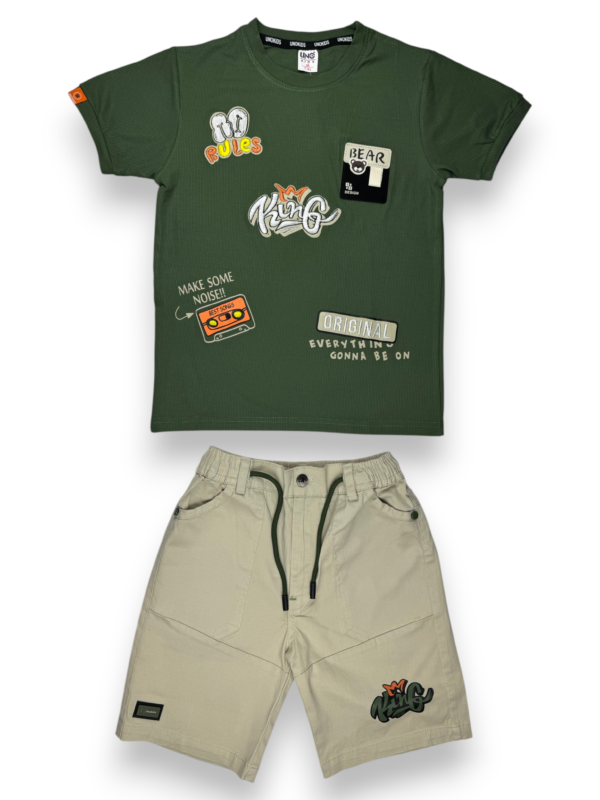 "King" T shirt and short set