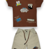 "King" T shirt and short set