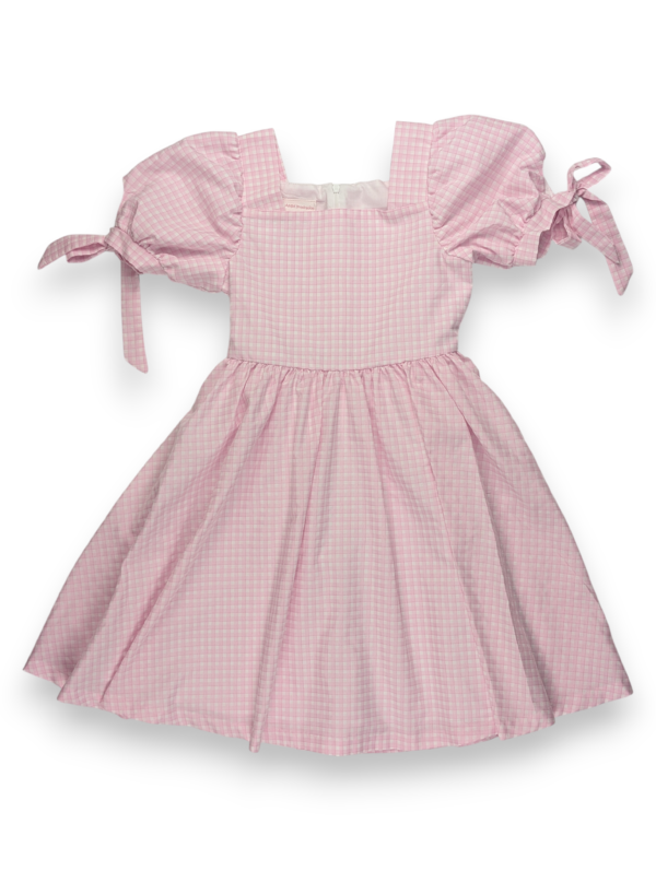 Pink Meadow Breeze Checkered Dress