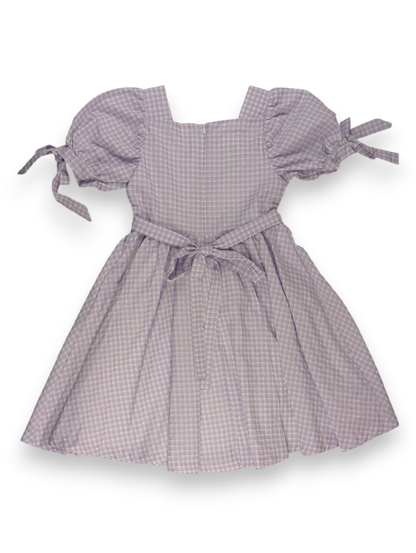 Purple back Meadow Breeze Checkered Dress