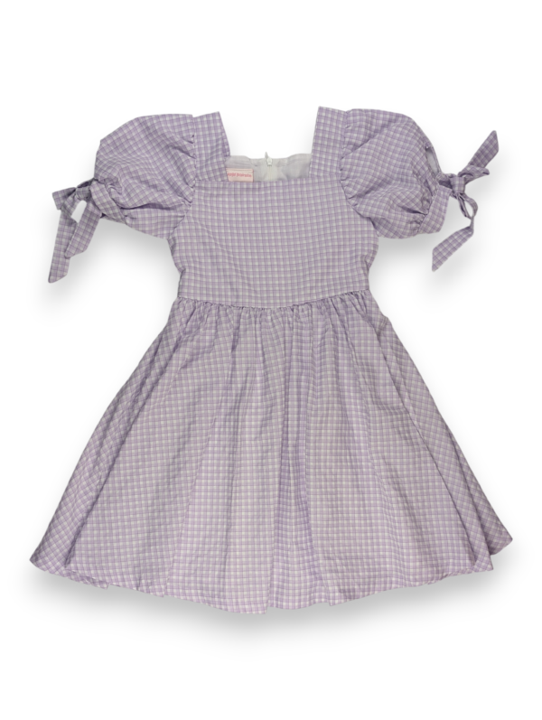 Purple front Meadow Breeze Checkered Dress