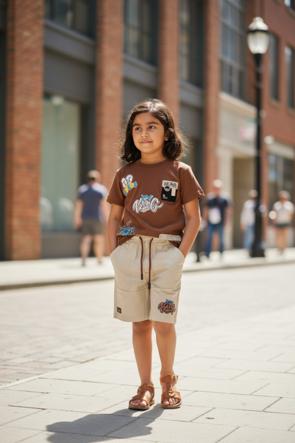 "King" T shirt and short set