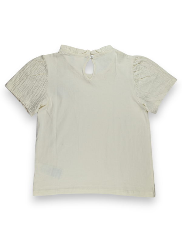 Cream top back Little Dreamer Puff-Sleeve Blouse