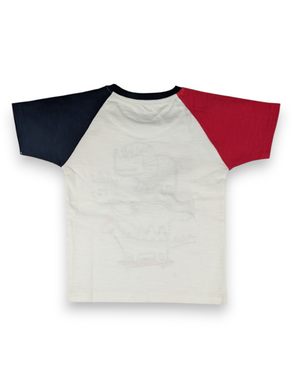 "Dino-Mite" Tricolor Graphic T-Shirt (Natural Cotton)