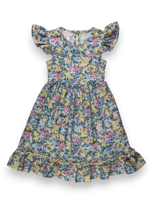 Sweet Floral Flutter Dress
